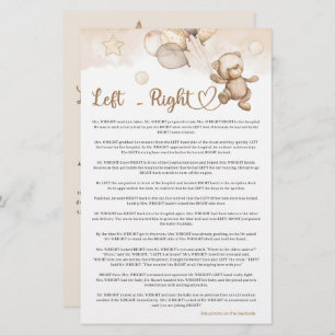 Left Right Baby Bear Baby Shower