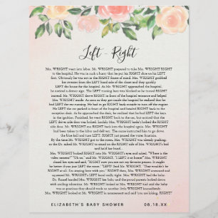 Left - Right Baby Shower Game