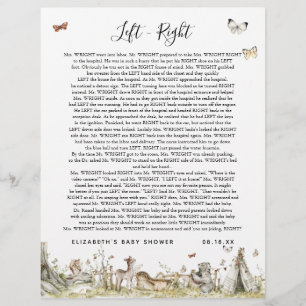 Left - Right   Baby Shower Game