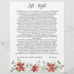 Left - Right   Baby Shower Game