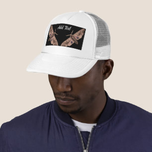 Left Right Butterfly image print Add Text-Cap Cool Trucker Hat