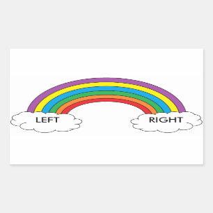 Left/Right Shoe Stickers (Rainbow)