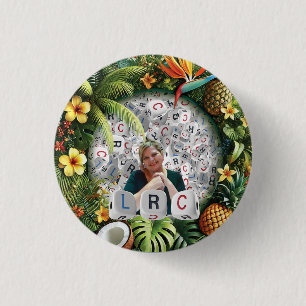 LEFT ROOSTER CENTER 3 CM ROUND BADGE