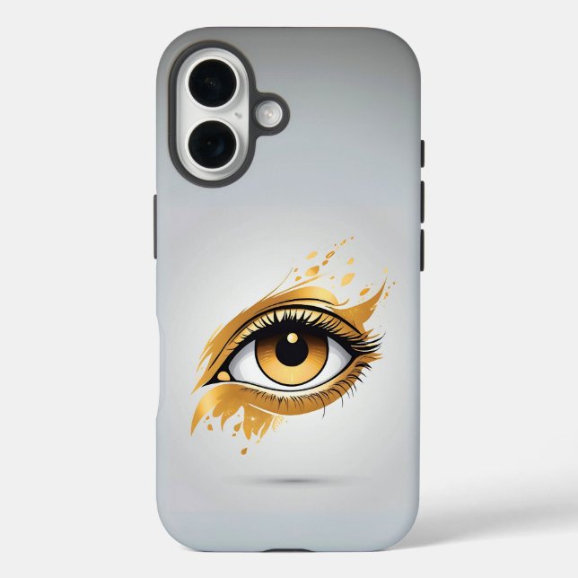 Left Side Golden Eye Case-Mate iPhone Case (Back)