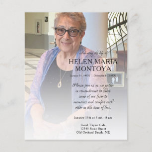 left side photo memorial card