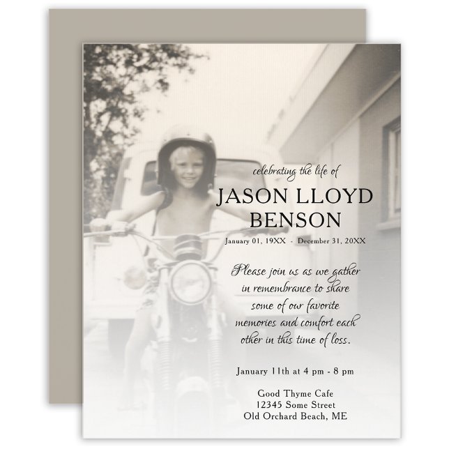 left side photo memorial card (Creator Uploaded)