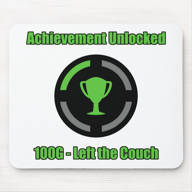 Left the Couch - Achievement Unlocked Mouse Mat (Front)