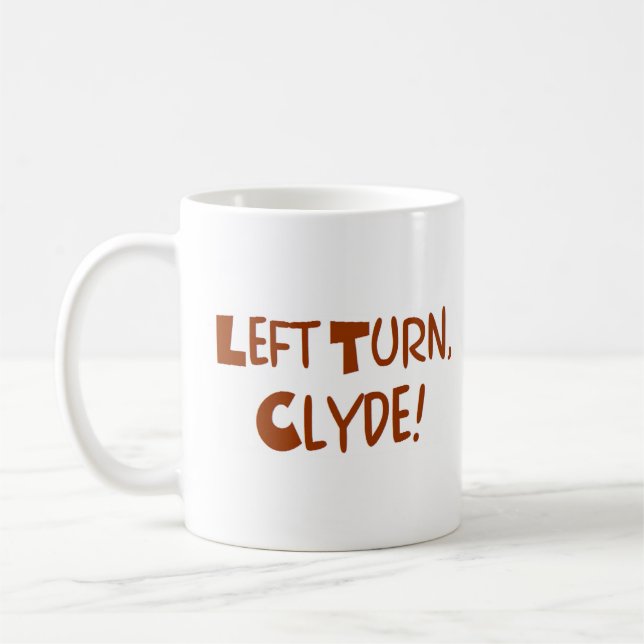 left turn clyde coffee mug (Left)