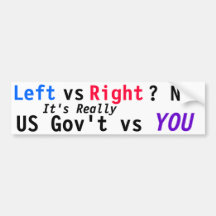 Left vs Right/ NO! It's Really US Gov't vs YOU