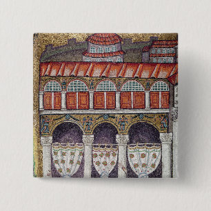 Left wing of the Palazzo di Teodorico, 527-99 15 Cm Square Badge