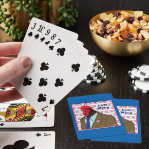 Left Wing Rooster Playing Cards