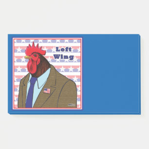 Left Wing Rooster Post-it Notes