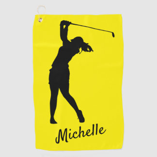 Lefthanded  "golfer Michelle" y&b Golf Golf Towel