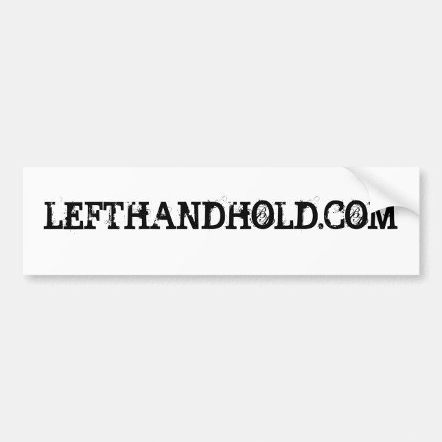 LEFTHANDHOLD.COM BUMPER STICKER (Front)