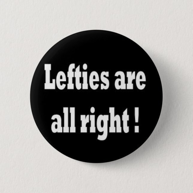 lefties 6 cm round badge (Front)