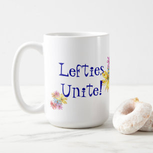 Lefties Left-handed Floral Art Coffee Mug