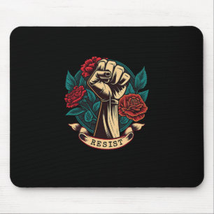 Leftist Democratic Socialist Rose Symbol Liberal A Mouse Mat
