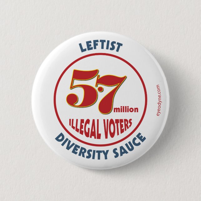 Leftist Diversity Sauce button 2-1/4-inch (Front)