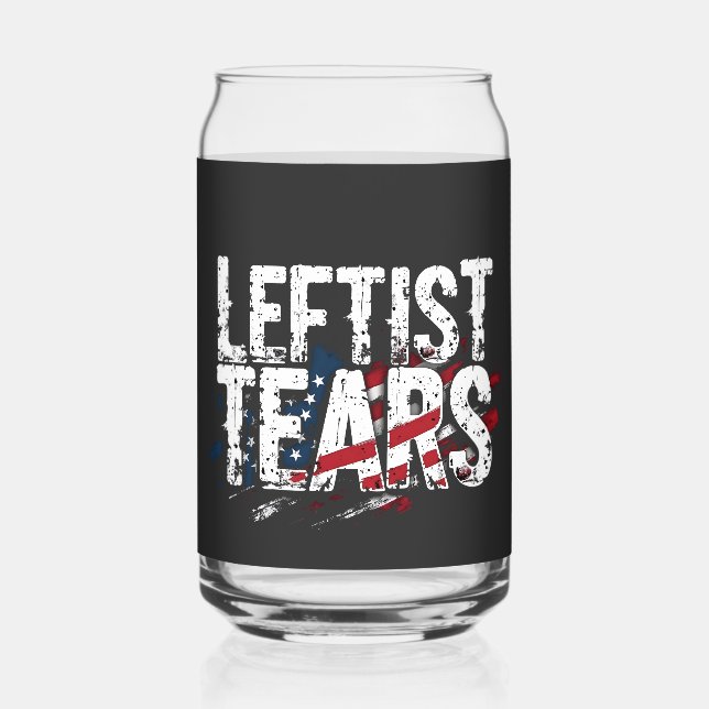 Leftist Tears Liberal Democrats Kamal Harris  Can Glass (Back)