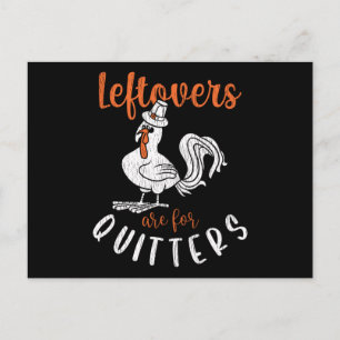 Leftover For Quitters Family Matching Thanksgiving Postcard