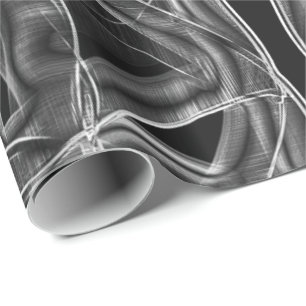 Leftover 'neon grey' tape crossed overlapped wrapping paper