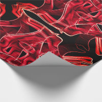 Leftover 'neon' red tape crossed and overlapped
