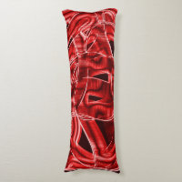 Leftover red acrylic tape crossed and overlapped
