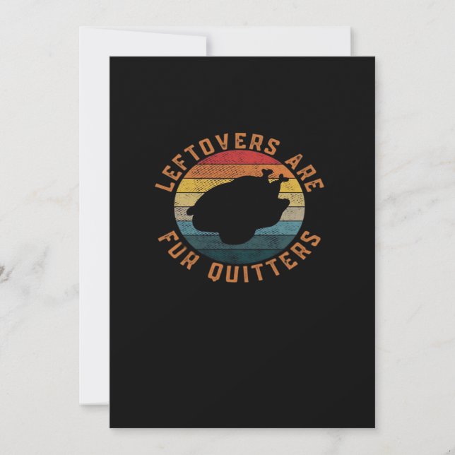 Leftovers Are For Quitters Classic Aesthetic Creat Holiday Card (Front)