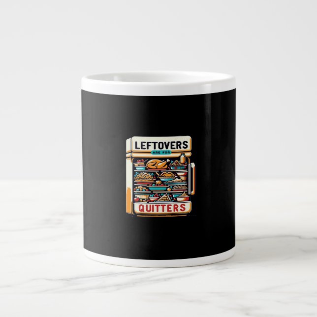 Leftovers Are For Quitters Classic Basic Clean Large Coffee Mug (Front)