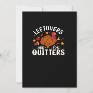 Leftovers Are For Quitters Cool Minimal Holiday Card