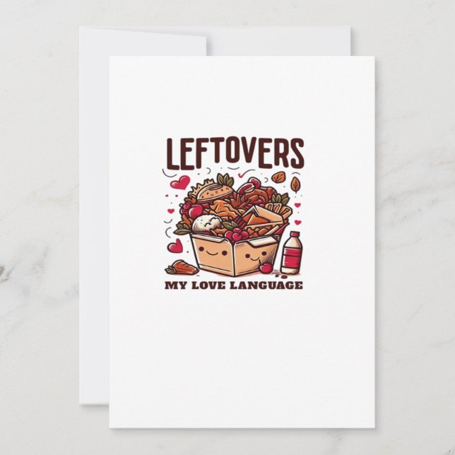 Leftovers Are For Quitters - Funny Classic Design Holiday Card (Front)