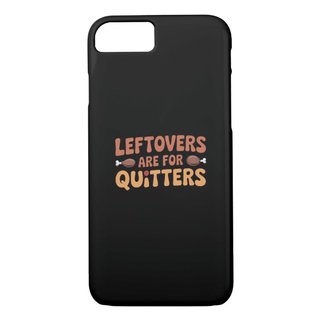 Leftovers Are For Quitters Funny Thanksgiving Desi Case-Mate iPhone Case (Back)