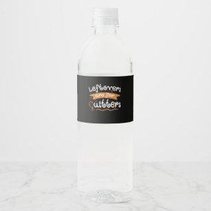 Leftovers Are For Quitters Thanksgiving Dinnerware Water Bottle Label