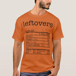 Leftovers Nutrition Facts 2021 Thanksgiving Christ T-Shirt