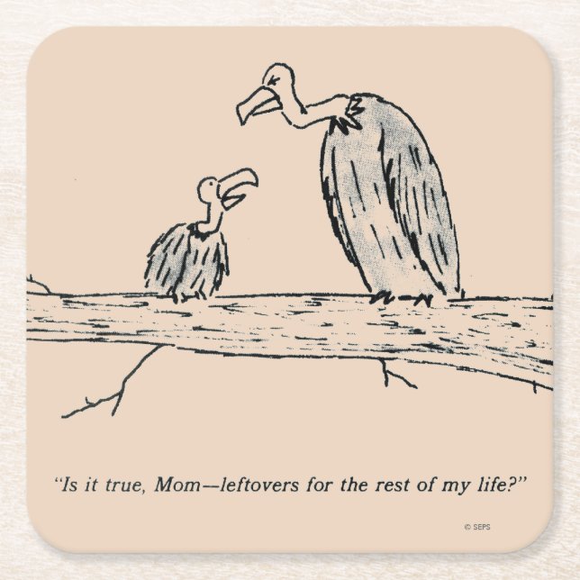 Leftovers Square Paper Coaster (Front)