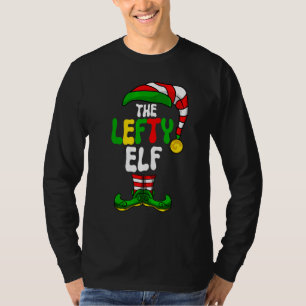 Lefty Elf Pajama Matching Group Christmas Holiday  T-Shirt