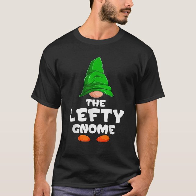 Lefty Gnome Matching Family Group Christmas Party  T-Shirt (Front)