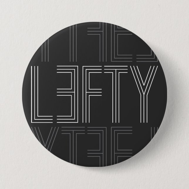 Lefty Left Handed Modern Typography 7.5 Cm Round Badge (Front)