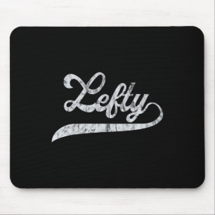 Lefty Left Handed Pride Southpaw Softll Script Mouse Mat