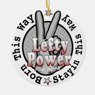 Lefty Power Left Handed  Ornament
