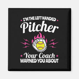 Lefty Southpaw - I'm The Left Handed Softll Pitche Magnet