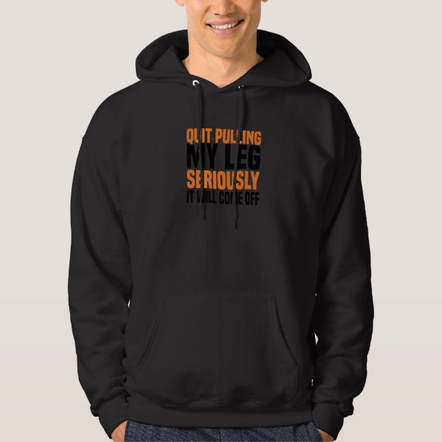 Leg Amputee Amputation Support Wheelchair Prosthet Hoodie (Front)