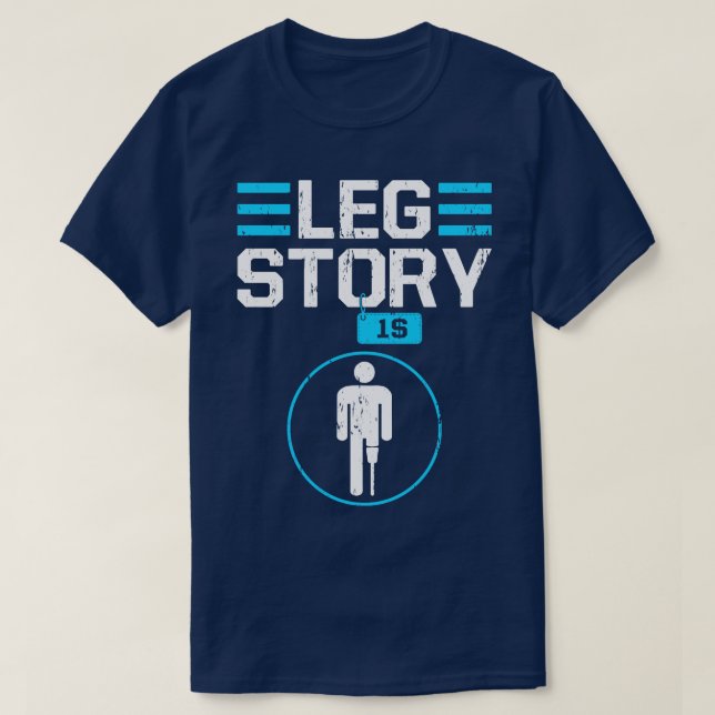 Leg Amputee Clothin Men Funny Disability Leg Amput T-Shirt (Design Front)