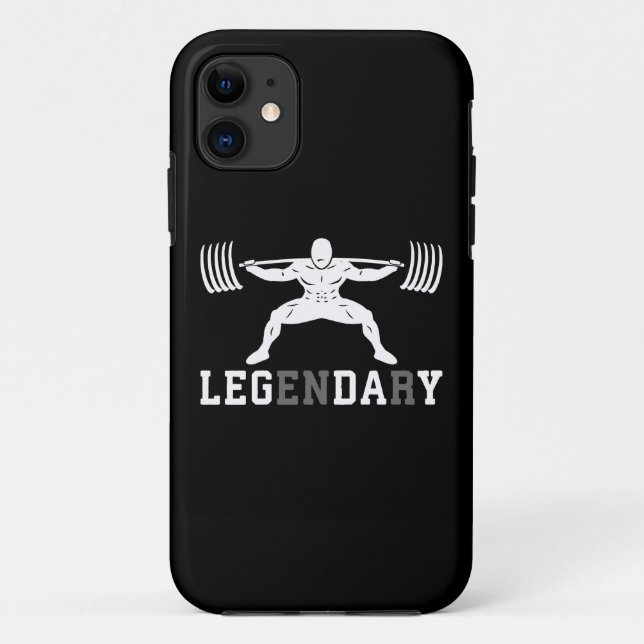 Leg Day - Legendary - Squat - Gym Inspirational Case-Mate iPhone Case (Back)