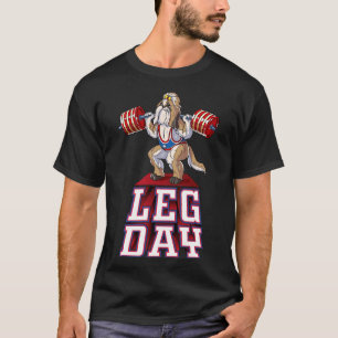 Leg Day Shih Tzu Weight Lifting Squat Gym      T-Shirt