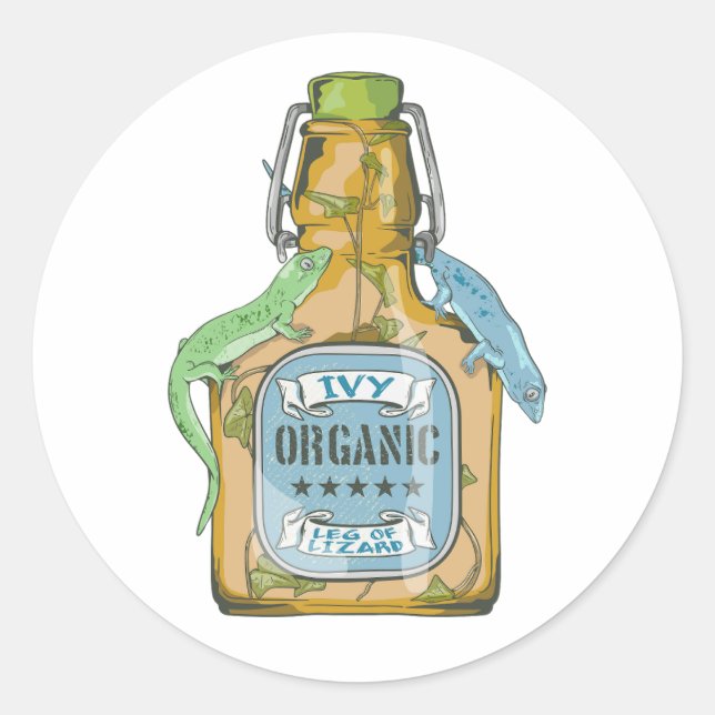 Leg Of Lizard Macbeth Witches Spell Classic Round Sticker (Front)