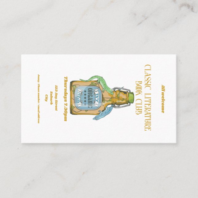 Leg of lizard Shakespeare Macbeth Business Card (Front)