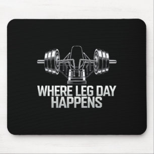 Leg Press Exercise Bodybuilding Fitness Workout Gy Mouse Mat