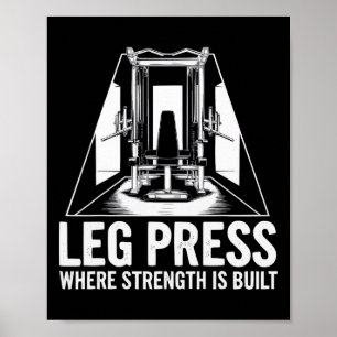 Leg Press Exercise Bodybuilding Fitness Workout Gy Poster