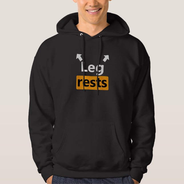 Leg Rests Naughty Dad Jokes  Adult Humour Father s Hoodie (Front)